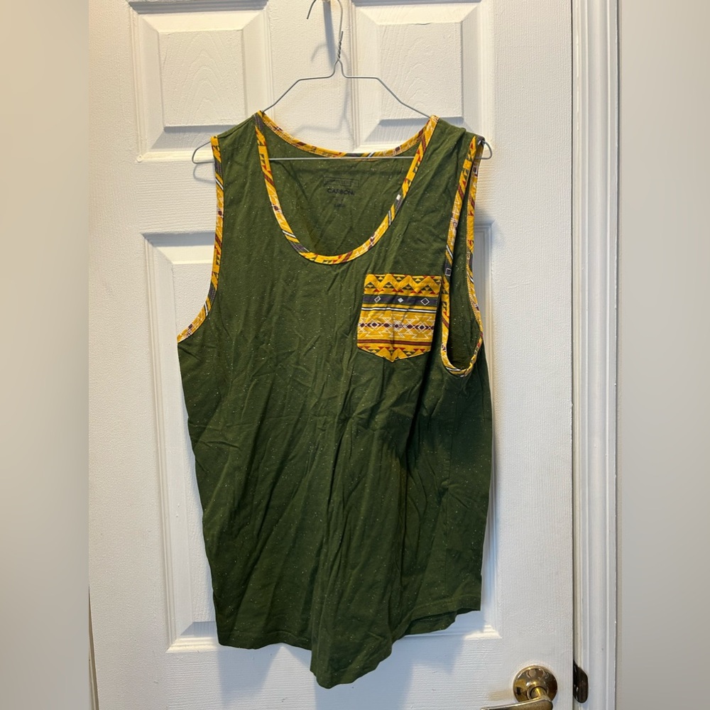 Carbon‎ green tank top large